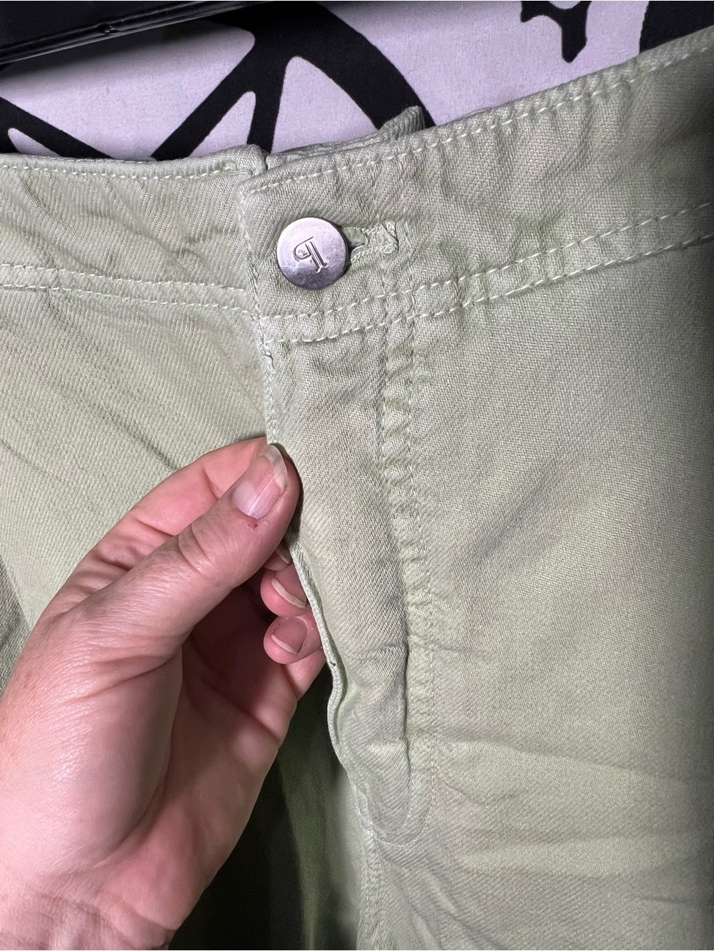 NWOT Pilcro Relaxed High-Rise Wide-Leg Pants in Sage Green - Picture 6 of 8